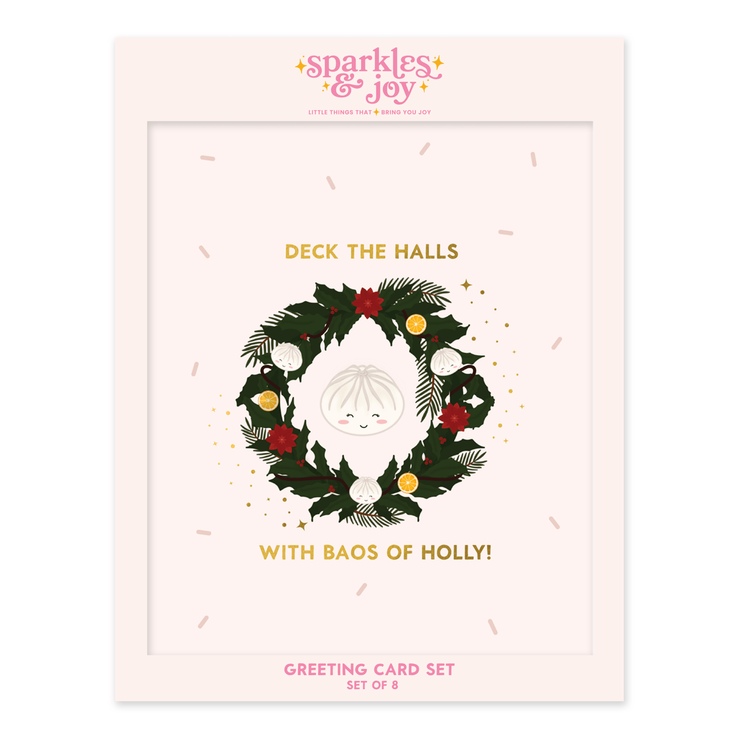 Baos of Holly - Christmas Greeting Card Boxed Set - Sparkles & Joy