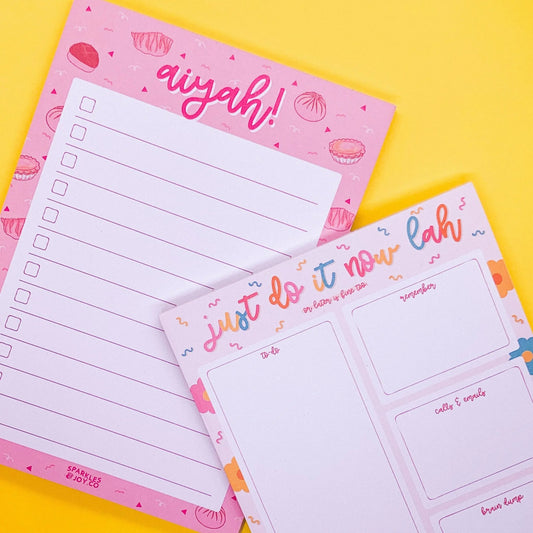 " Do it Now Lah! " - A6 Notepad - Sparkles & Joy
