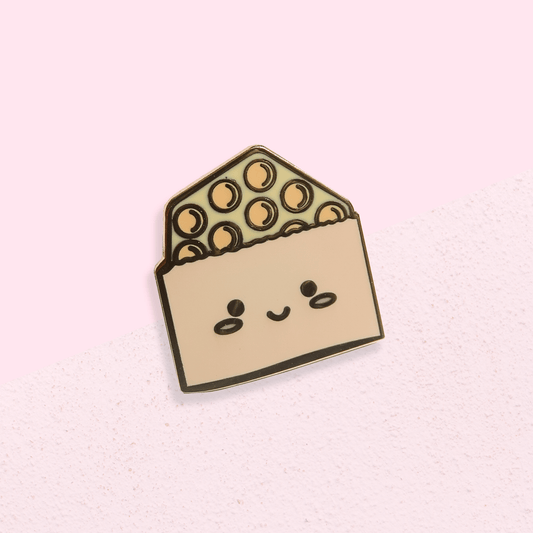 Egg Puff Enamel Pin - Sparkles & Joy