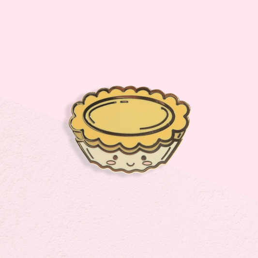 Egg Tart Enamel Pin - Sparkles & Joy