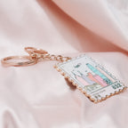 Hong Kong Skyline Stamp Enamel Keychain - Sparkles & Joy