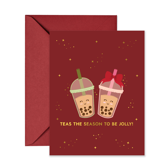 Teas The Season - Christmas Greeting Card - Sparkles & Joy